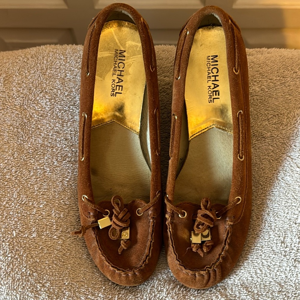 Michael Kors Suede Moccasin Wedge Slip On Shoe Size 6M